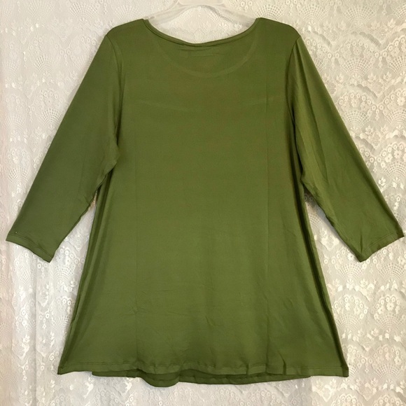 NWT Attitudes by Renee Moss Green Tunic- medium - Picture 5 of 6